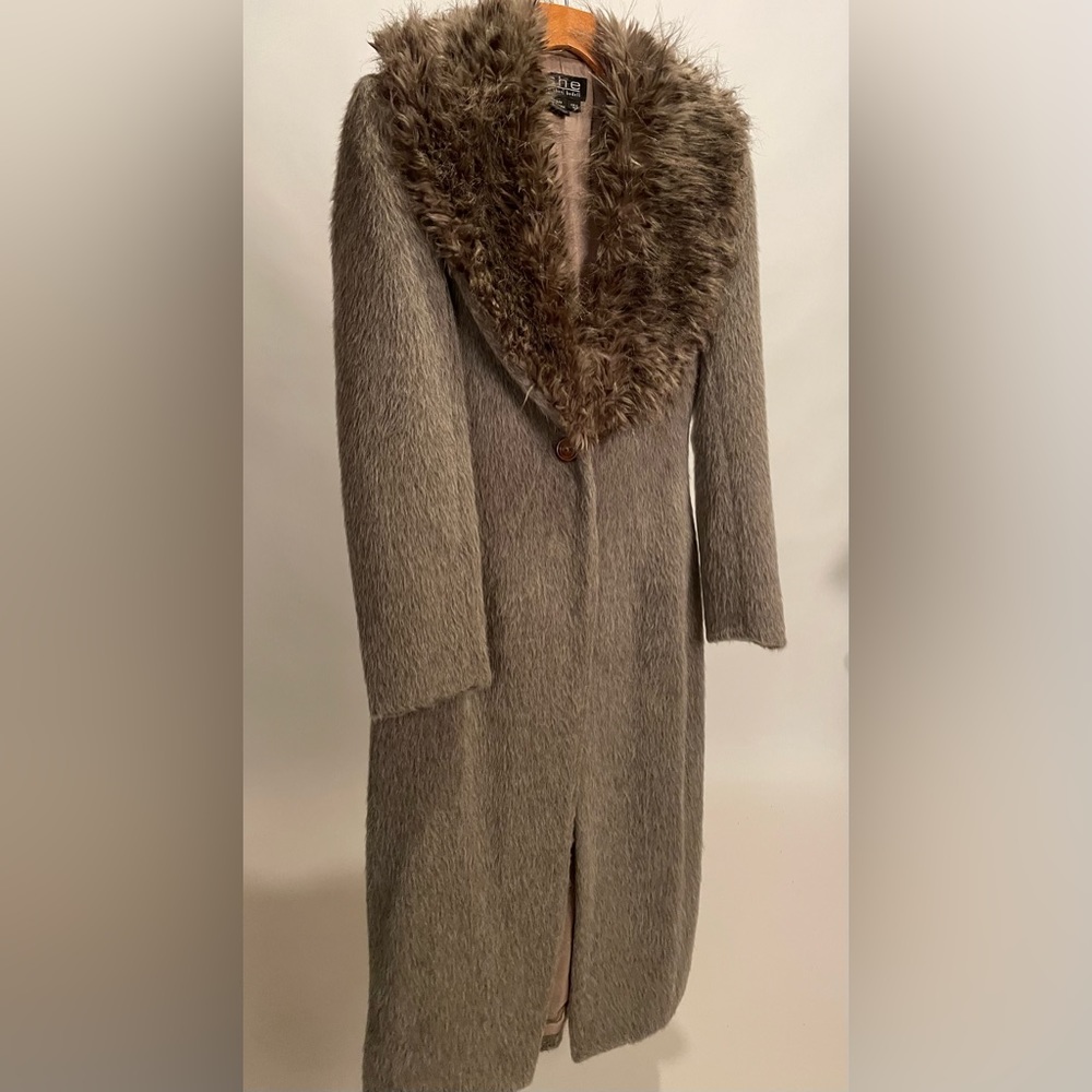 Vintage Alpaca Wool Grey Winter Coat - Picture 4 of 6